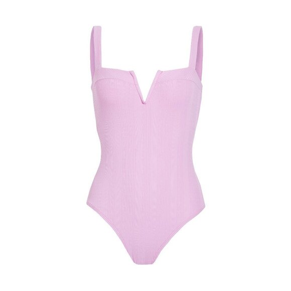 💕L*SPACE💕 Cha Cha Pointelle Ribbed One Piece Swimsuit Rosebud Pink 12 XL NWOT - Picture 8 of 12